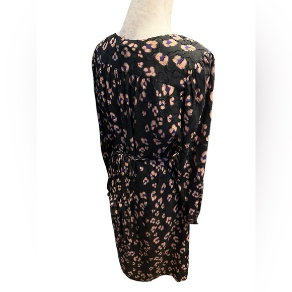 Rebecca Taylor Elegant Black and Pink Patterned Dress size 6 - Picture 2 of 11